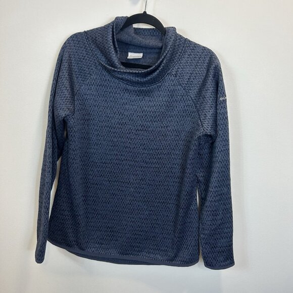 Columbia Womens Large Blue Winter Dream Shawl Neck Pullover Fleece Lined Blue - Picture 3 of 9